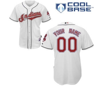 Cleveland Indians Personalized custom White Jersey