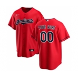 Men's Cleveland Indians Alternate 2020 Baseball Custom Cool Base Jersey - Red