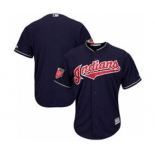 Men's Cleveland Indians Customized Majestic Navy 2018 Spring Training Cool Base Team Jersey