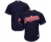 Men's Cleveland Indians Customized Majestic Navy 2018 Spring Training Cool Base Team Jersey