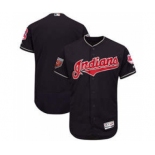 Men's Cleveland Indians Customized Majestic Navy 2018 Spring Training Flex Base Team Jersey