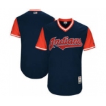 Men's Cleveland Indians Customized Navy 2017 Little League World Series Players Weekend Jersey