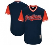 Men's Cleveland Indians Customized Navy 2017 Little League World Series Players Weekend Jersey