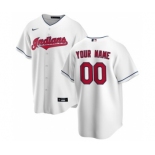 Men's Cleveland Indians Home 2020 Baseball Custom Cool Base Jersey - White