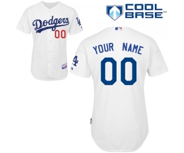 Los Angeles Dodgers Personalized Custom White Baseball Jersey