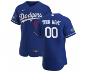 Men's Los Angeles Dodgers 2020 Alternate Custom Flexbase Patch Jersey - Royal