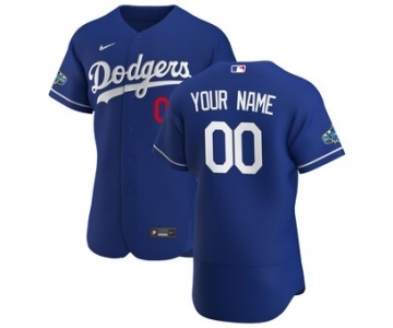 Men's Los Angeles Dodgers 2020 Alternate Custom Flexbase Patch Jersey - Royal