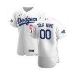 Men's Los Angeles Dodgers 2020 Home Custom Flexbase Patch Jersey - White