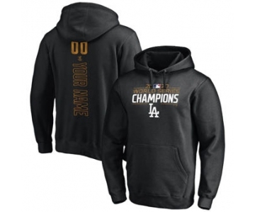 Men's Los Angeles Dodgers 2020 World Series Champions Custom Pullover Hoodie Black