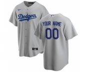 Men's Los Angeles Dodgers Alternate 2020 Baseball Custom Cool Base Jersey - Gray