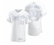 Men's Los Angeles Dodgers Custom Platinum Baseball MVP Limited Player Edition Jersey