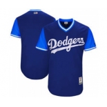 Men's Los Angeles Dodgers Customized Navy 2017 Little League World Series Players Weekend Jersey