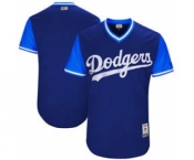 Men's Los Angeles Dodgers Customized Navy 2017 Little League World Series Players Weekend Jersey