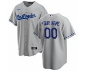 Men's Los Angeles Dodgers Road 2020 Baseball Custom Cool Base Jersey - Gray