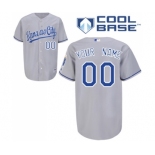 Kansas City Royals Personalized custom Grey Cool Base Jersey