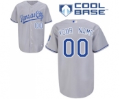 Kansas City Royals Personalized custom Grey Cool Base Jersey