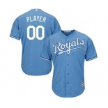 Men's Kansas City Royals Customized Light Blue Cool Base Custom Baseball Baseball Jersey