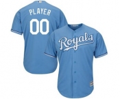 Men's Kansas City Royals Customized Light Blue Cool Base Custom Baseball Baseball Jersey