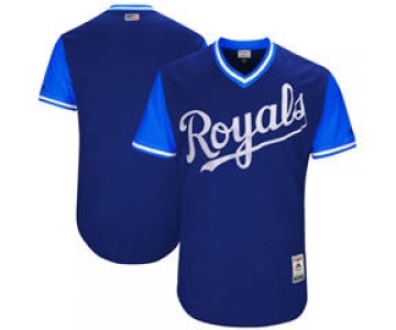 Men's Kansas City Royals Customized Navy 2017 Little League World Series Players Weekend Jersey