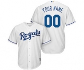 Men's Kansas City Royals Customized White Home Cool Base Custom Baseball Baseball Jersey