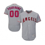 Men's Los Angeles Angels Customized Road Gray Flex Base Custom Baseball Baseball Jersey