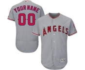 Men's Los Angeles Angels Customized Road Gray Flex Base Custom Baseball Baseball Jersey