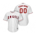 Men's Los Angeles Angels Customized White Cool Base Custom Baseball Baseball Jersey