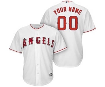 Men's Los Angeles Angels Customized White Cool Base Custom Baseball Baseball Jersey