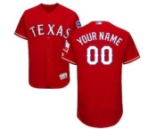 Men's Texas Rangers Customized Alternate Scarlet Flex Base Custom Baseball Baseball Jersey