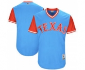 Men's Texas Rangers Customized Light Blue 2017 Little League World Series Players Weekend Jersey