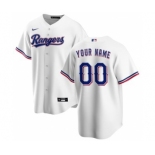 Men's Texas Rangers Home 2020 Baseball Custom Cool Base Jersey - White