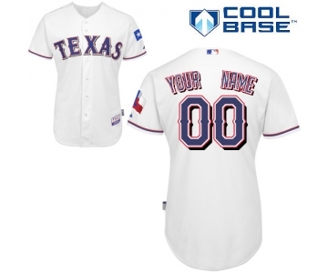 Texas Rangers Personalized Custom White Baseball Jersey