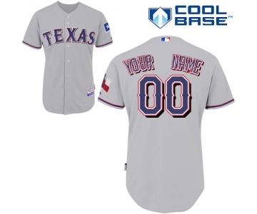 Texas Rangers Personalized Custom grey Baseball Jersey