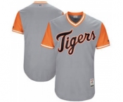 Men's Detroit Tigers Customized Gray 2017 Little League World Series Players Weekend Jersey