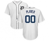 Men's Detroit Tigers Customized White 2018 Home Cool Base Custom Baseball Baseball Jersey