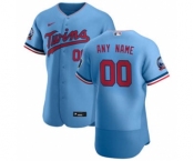 Men's Minnesota Twins Custom Light Blue Alternate 2020 60th Season Authentic Team Baseball Jersey