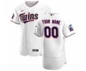 Men's Minnesota Twins Custom White Home 2020 60th Season Authentic Team Baseball Jersey