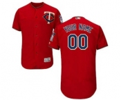 Men's Minnesota Twins Customized Alternate Scarlet Flex Base Custom Baseball Baseball Jersey