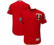 Men's Minnesota Twins Customized Majestic Scarlet 2018 Spring Training Flex Base Team Jersey