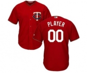 Men's Minnesota Twins Customized Red Cool Base Custom Baseball Baseball Jersey