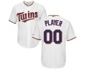 Men's Minnesota Twins Customized White Cool Base Custom Baseball Baseball Jersey