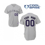 Colorado Rockies Personalized custom Grey Baseball Jersey