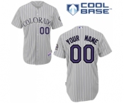 Colorado Rockies Personalized custom Grey Baseball Jersey