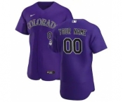 Men's Colorado Rockies 2020 Alternate Custom Flexbase Jersey - Purple