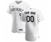 Men's Colorado Rockies 2020 Home Custom Flexbase Jersey - White