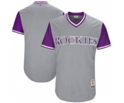 Men's Colorado Rockies Customized Gray 2017 Little League World Series Players Weekend Jersey