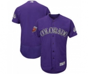 Men's Colorado Rockies Customized Majestic Purple 2018 Spring Training Flex Base Team Jersey