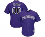 Men's Colorado Rockies Customized Purple Alternate Cool Base Custom Baseball Baseball Jersey