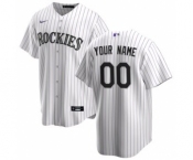 Men's Colorado Rockies Home 2020 Baseball Custom Cool Base Jersey - White Purple