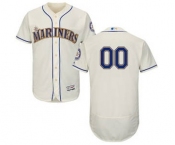 Men's Seattle Mariners Customized Alternate Cream Flex Base Custom Baseball Baseball Jersey